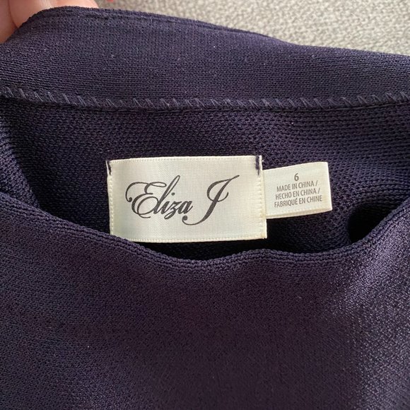 Eliza J Fit & Flare Knit Dress (Size 6) - Picture 3 of 8